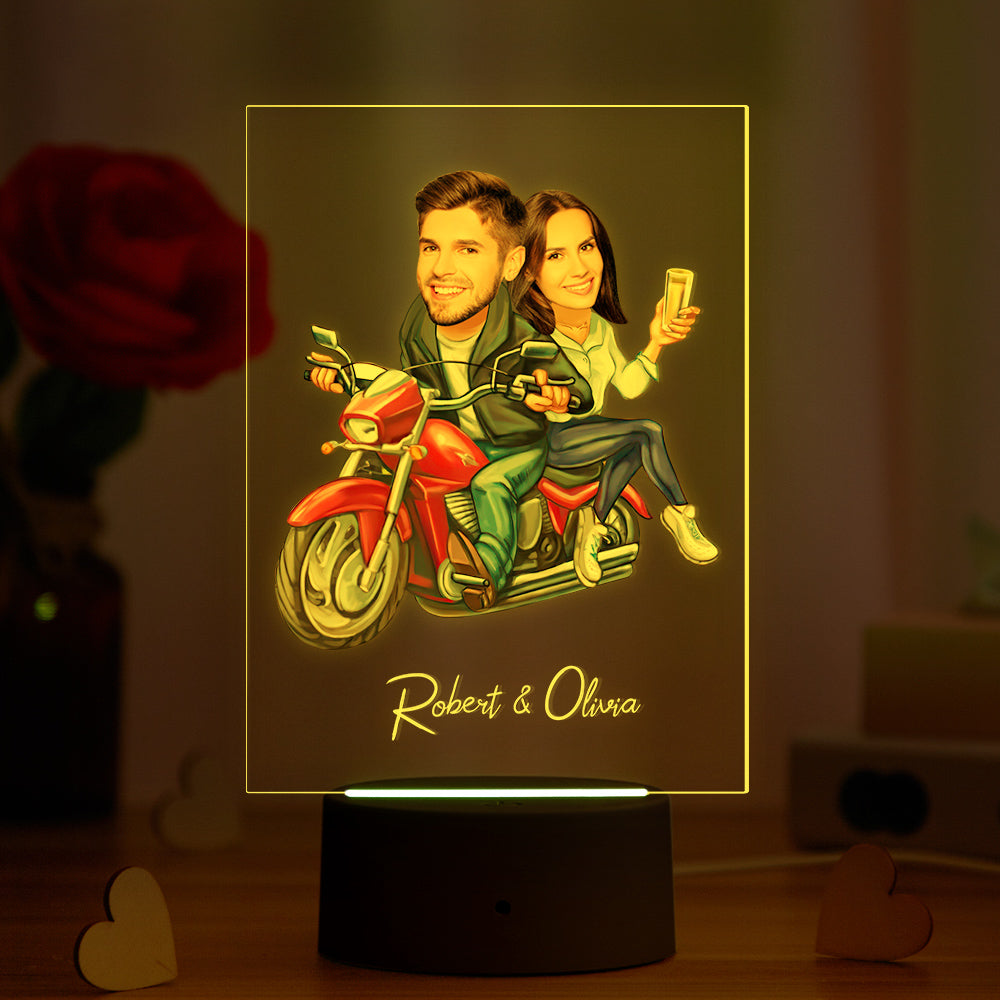 Custom Name and Photo LED Night Light Seven Colors Funny Gift for Her - soufeelau