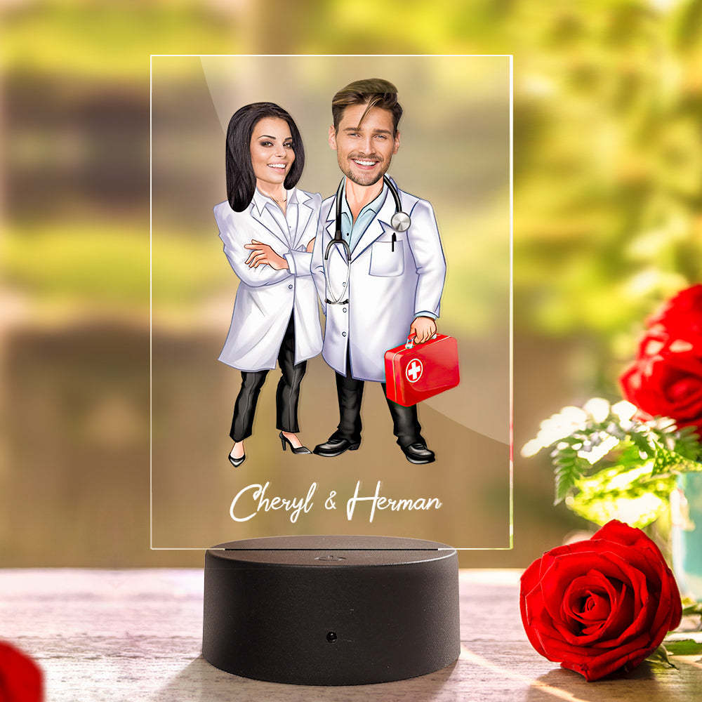 Custom Name and Photo LED Night Light Personalized Acrylic Lamp Seven Colors - soufeelau