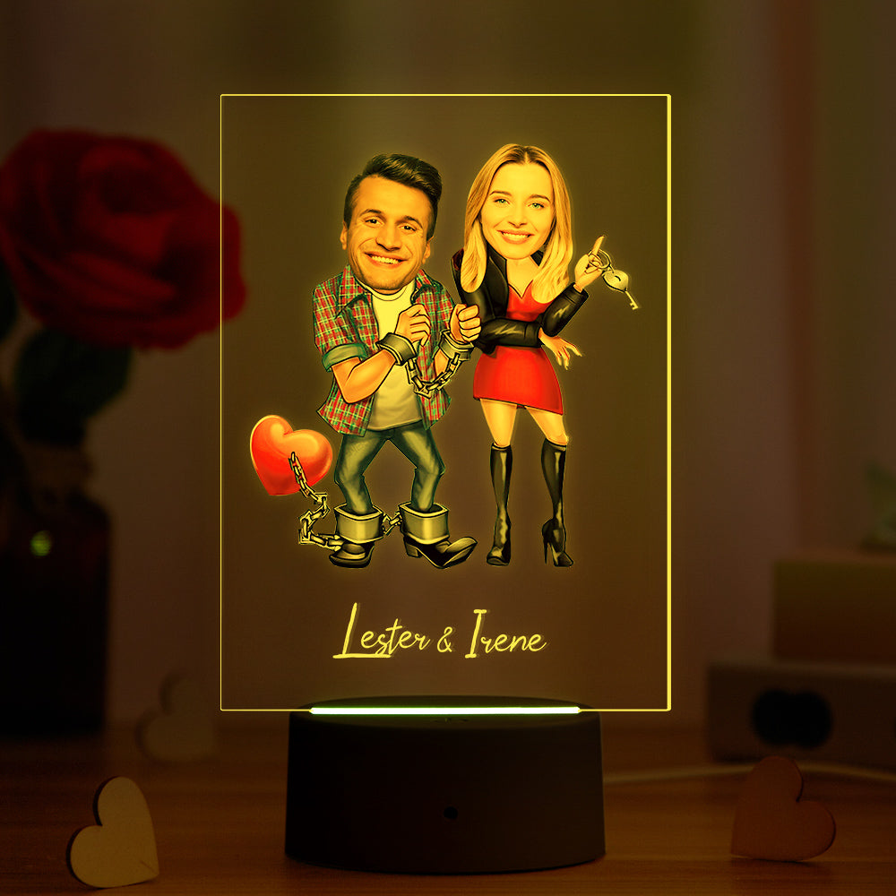 Personalized Acrylic Lamp Custom Name and Photo Night Light Seven Colors - soufeelau