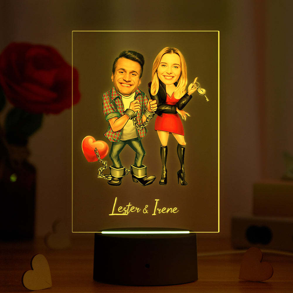 Personalized Acrylic Lamp Custom Name and Photo Night Light Seven Colors - soufeelau