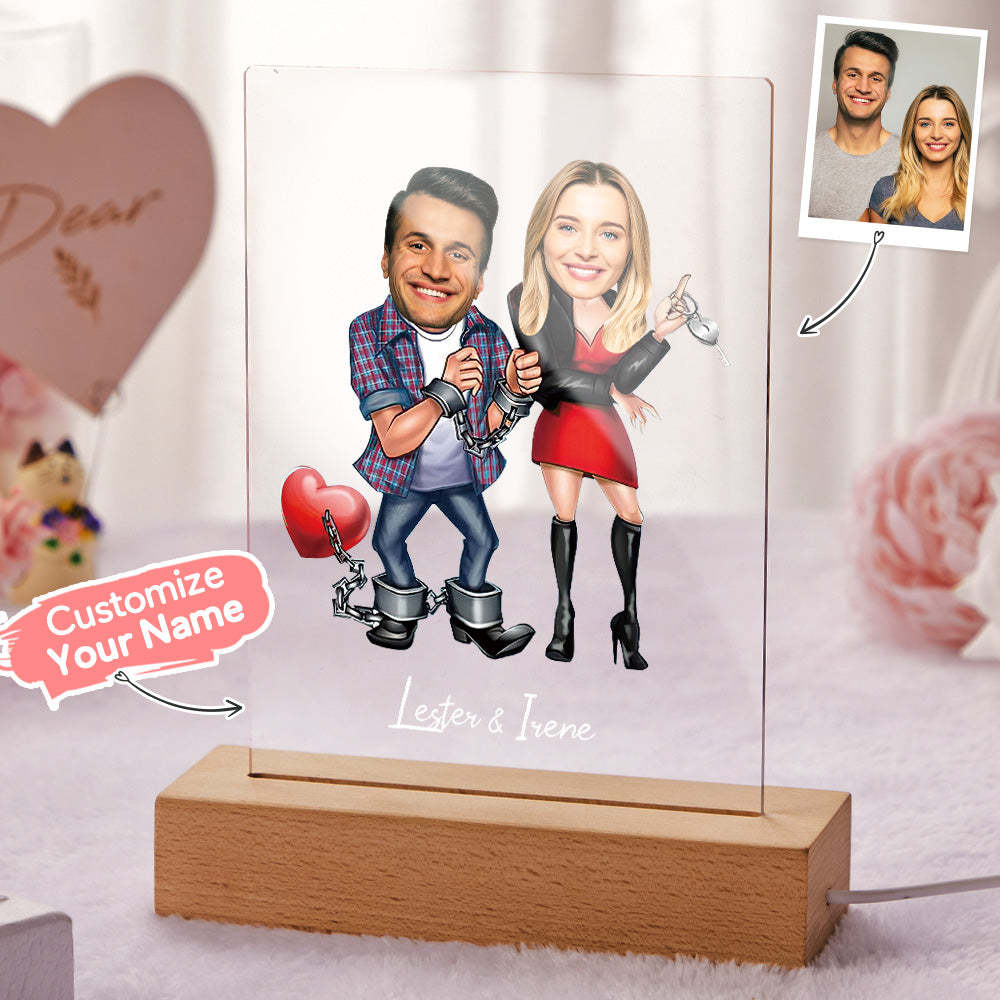 Personalized Acrylic Lamp Custom Name and Photo Night Light Seven Colors - soufeelau