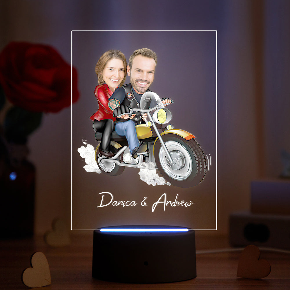Personalized Couple Photo and Name Acrylic Led Lamp Seven Colors - soufeelau