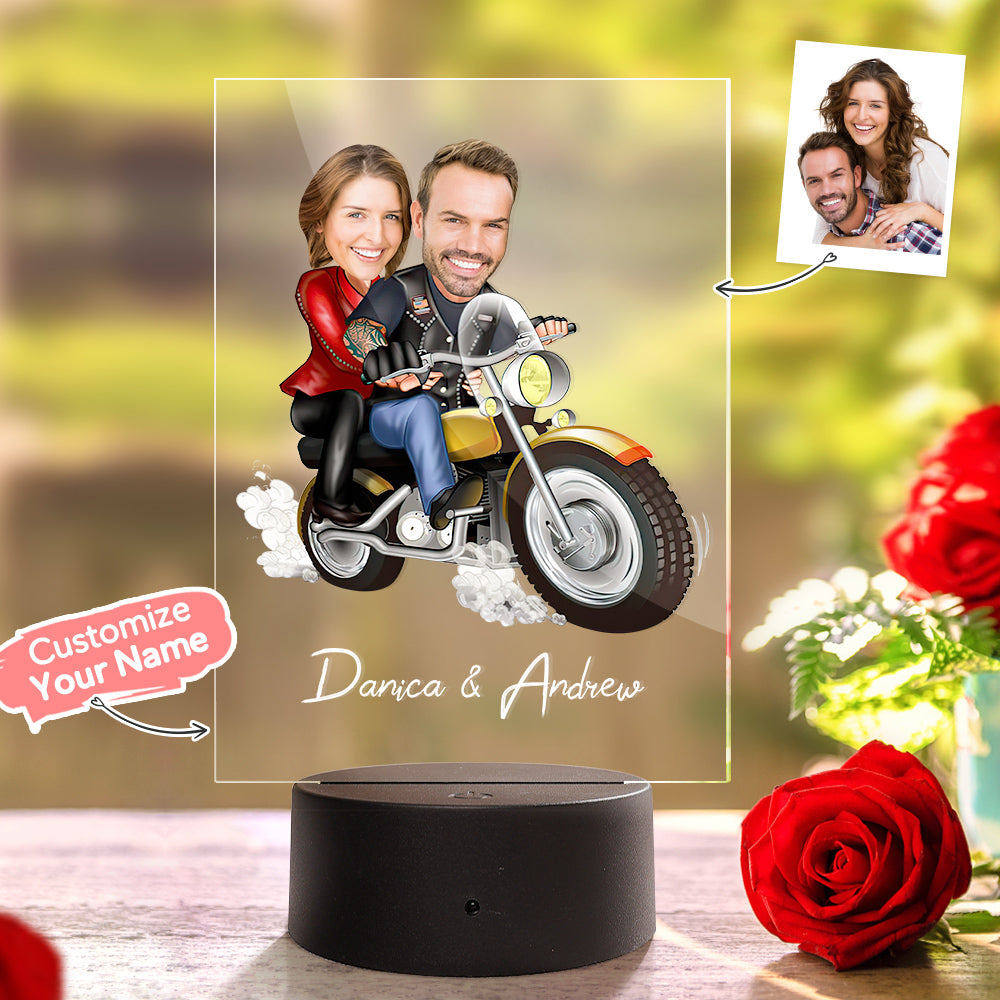 Personalized Couple Photo and Name Acrylic Led Lamp Seven Colors - soufeelau