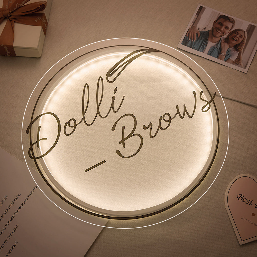 Custom Engraved Night Light Round Acrylic Home Gifts - soufeelau