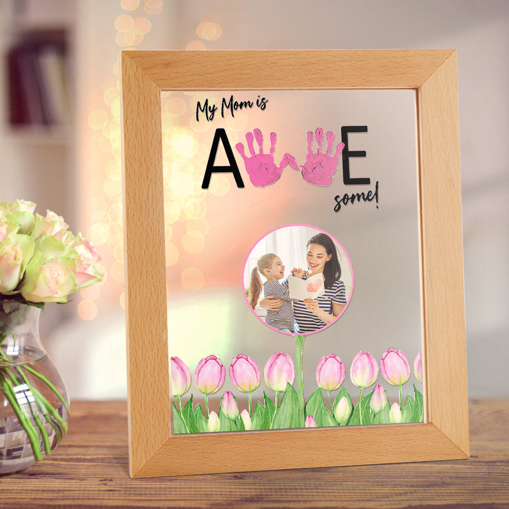 Personalized Photo Handprint Night Light Mother's Day Gift - soufeelau