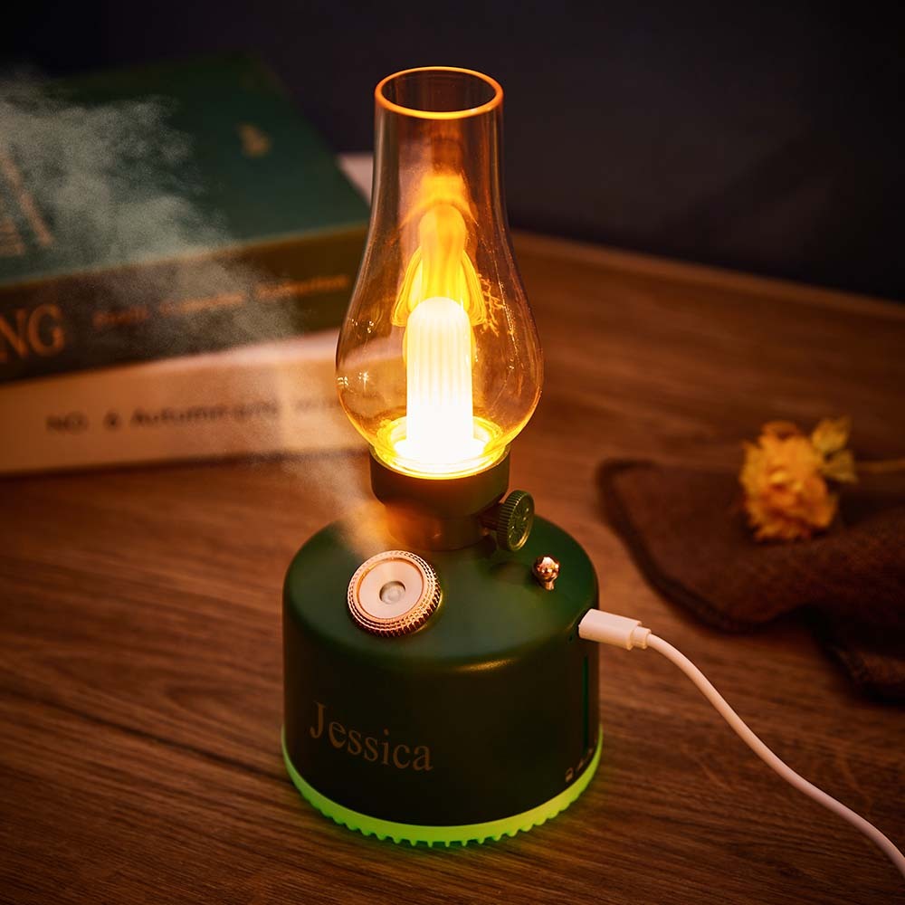 Custom Engraved Night Light Lamp Cool Mist Humidifier for Bedroom - soufeelau
