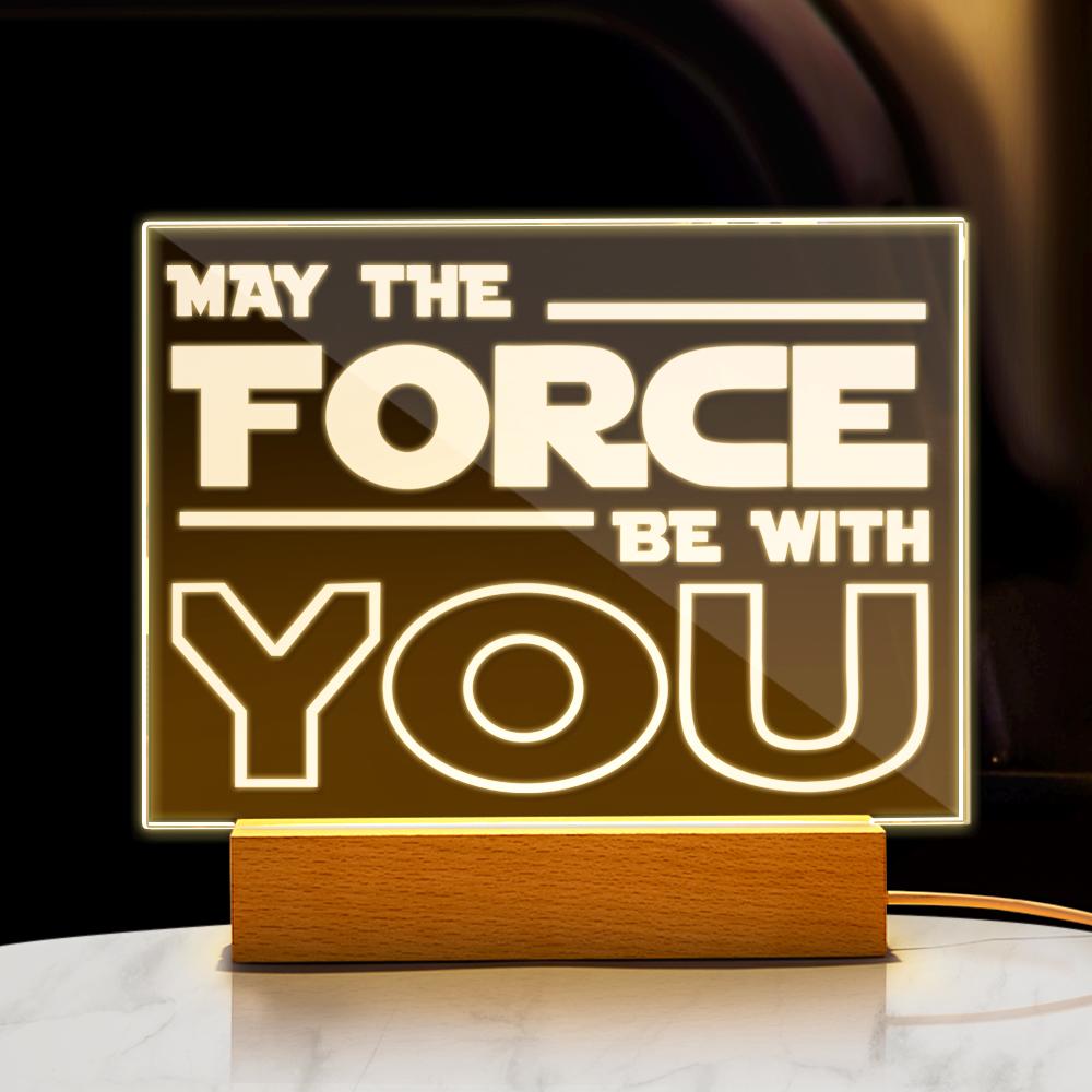 MTFBWY Gift Night Light May Force Be With You  In The Dark Best Gift For Him - soufeelau
