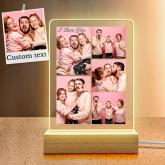 Custom Multi Photo Acrylic Night Light Personalized Collage Photo Lamp