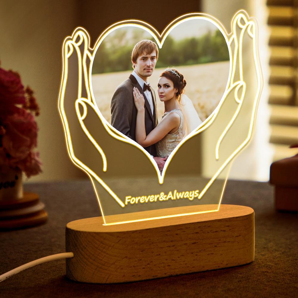 Personalized Gifts With Pictures Custom Night Light Home Decor Put Love In The Palm Of Your Hand - soufeelau