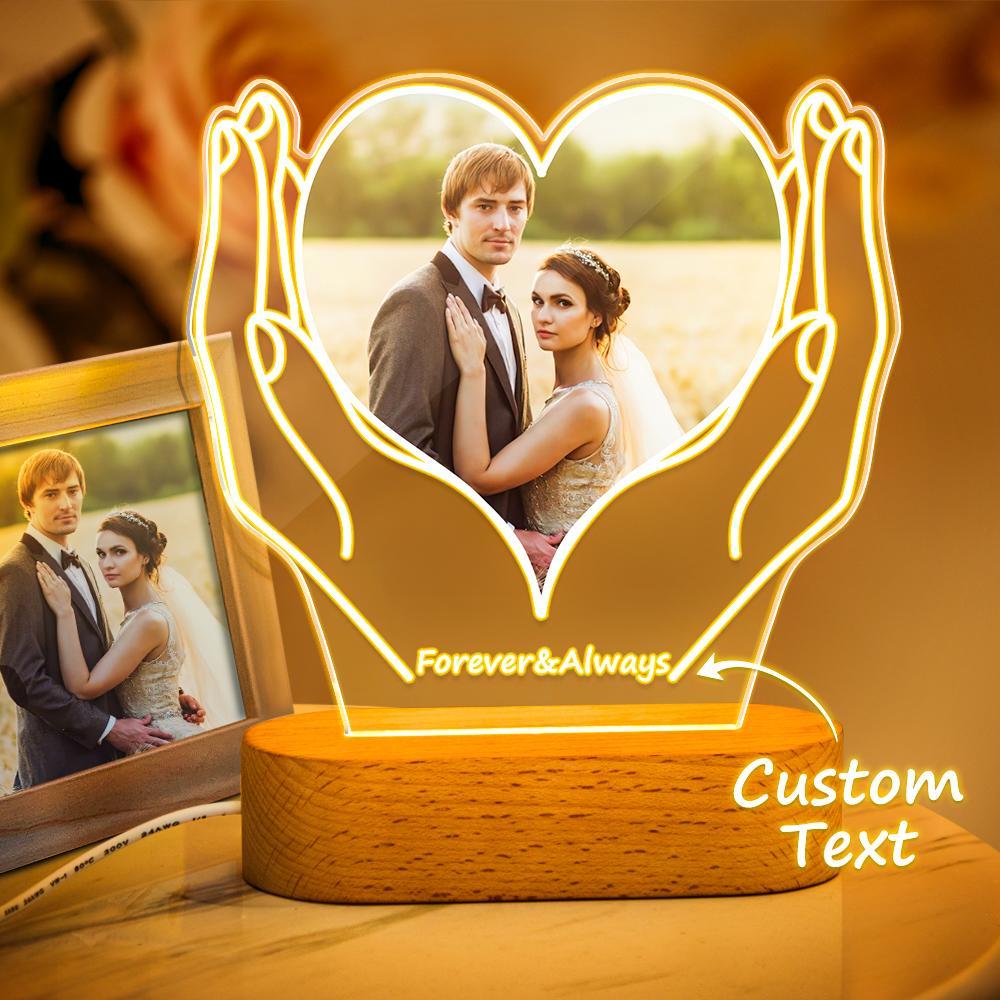 Personalized Gifts With Pictures Custom Night Light Home Decor Put Love In The Palm Of Your Hand - soufeelau