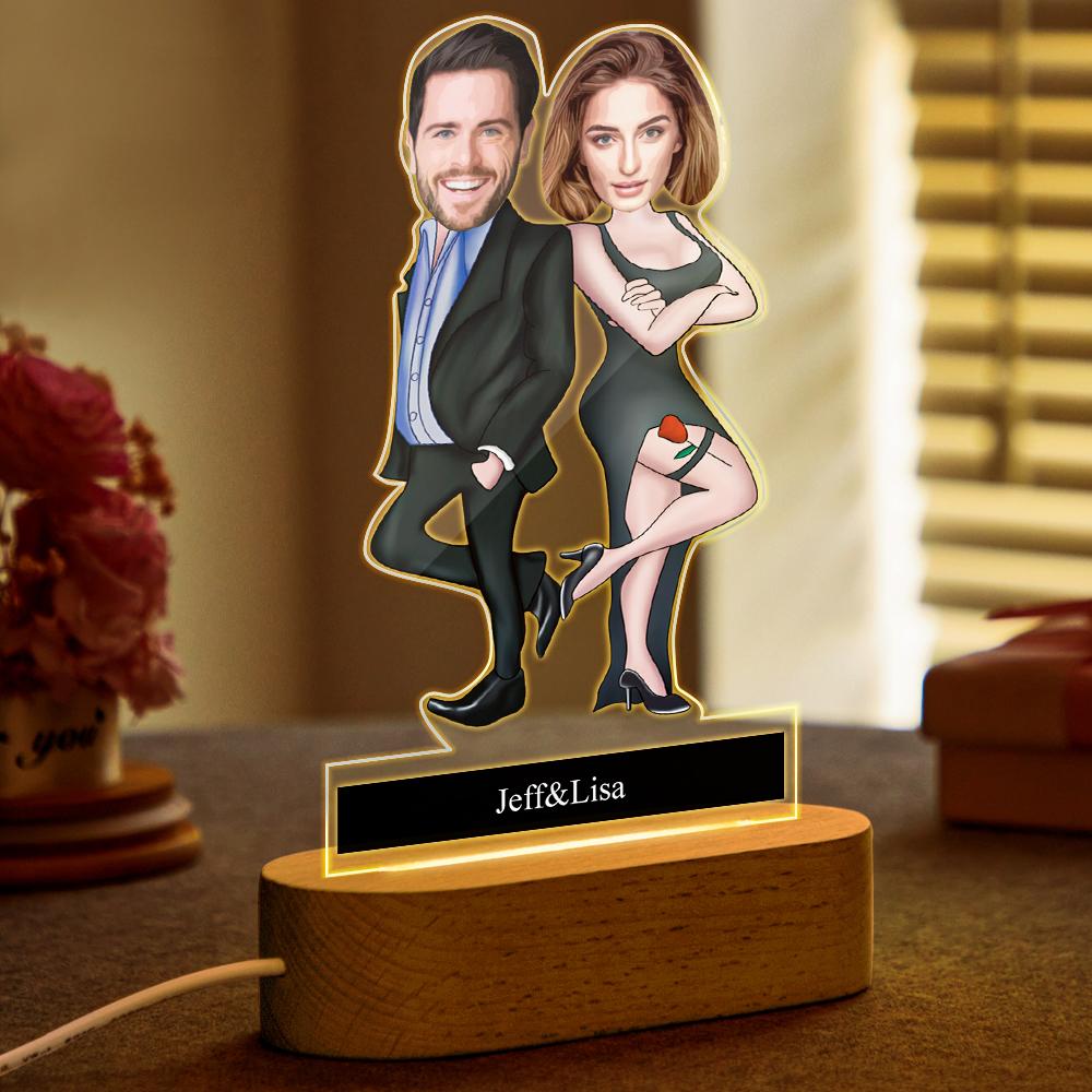 Customizable Biography Lettering Personalized Comic Night Light - soufeelau