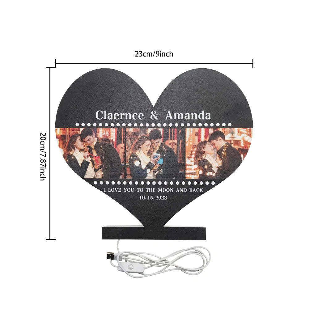 Personalized Film Photo Heart-shaped Light Gift for Lover - soufeelau