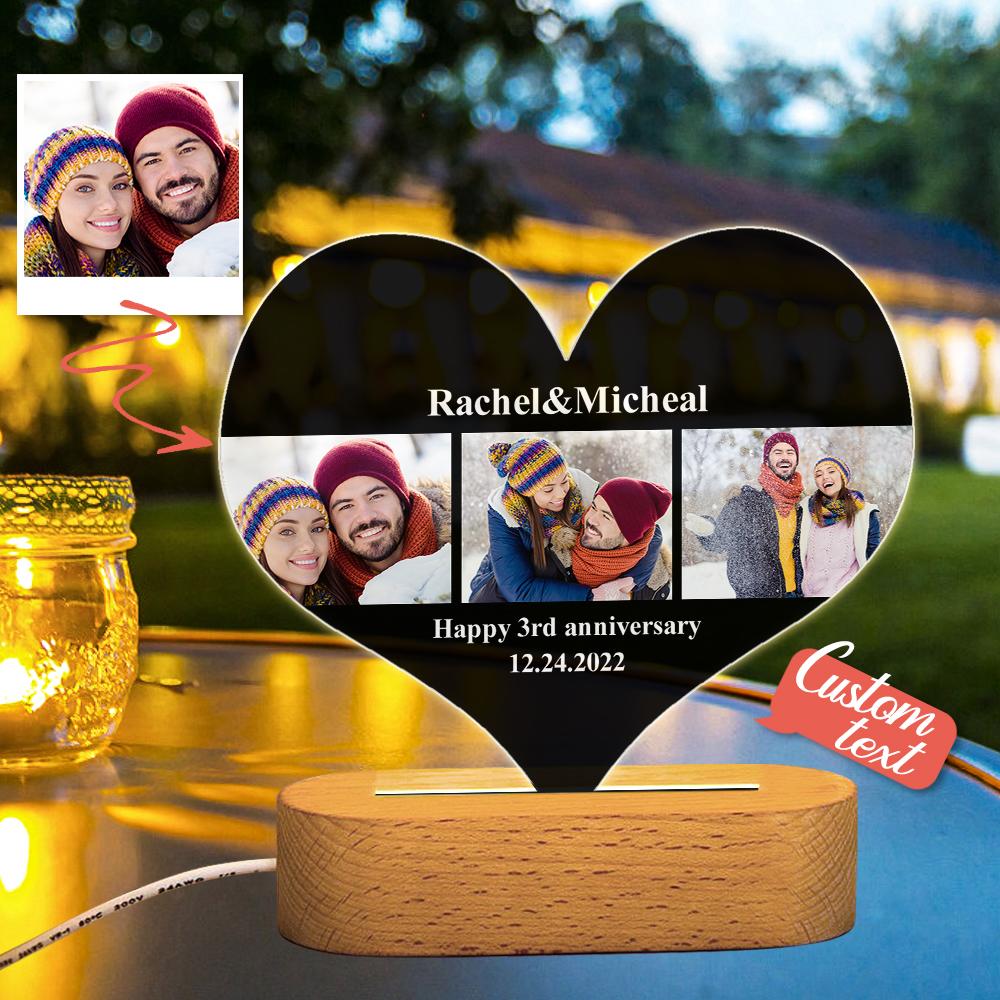 Personalized Gifts With Pictures Custom Night Light Home Decor Valentines Day Gift - soufeelau