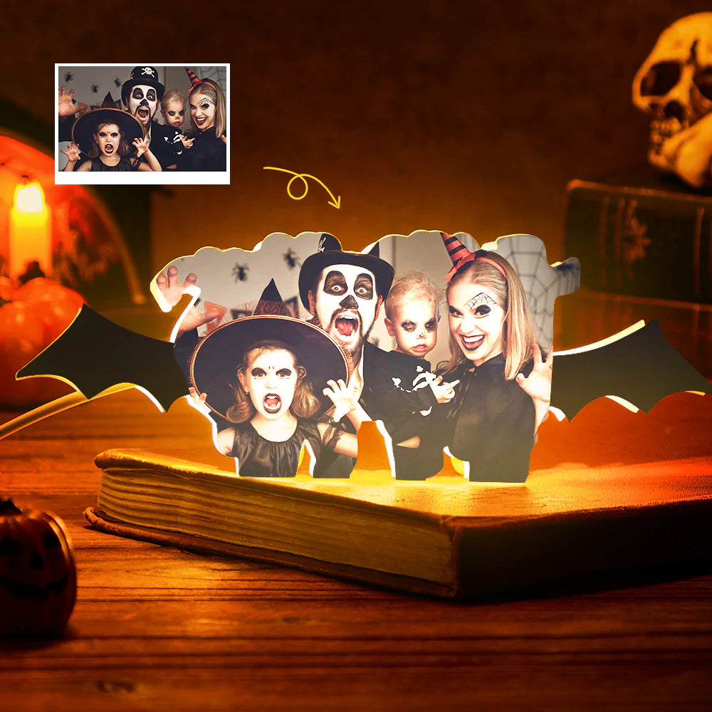 Custom Photo Night Light Personalized Halloween Acrylic Lamp Creative Gift - soufeelau