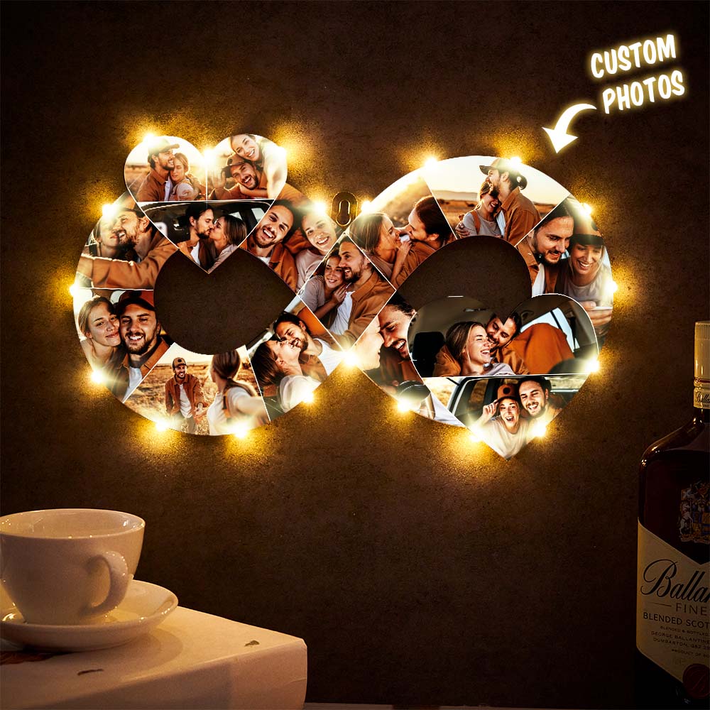 Custom Photo Infinity Love Acrylic Lamp Personalized Photo Frame Night Light Creative Gift for Her - soufeelau