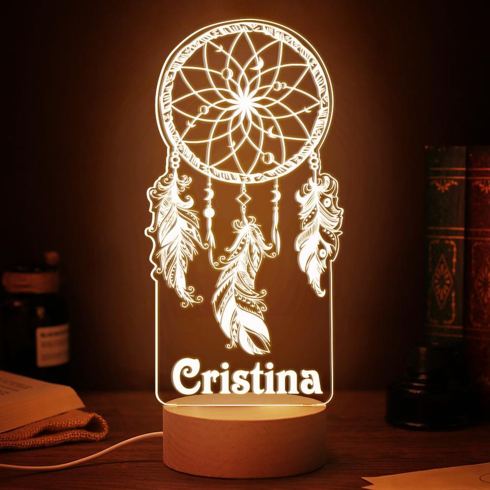 Custom Dreamcatcher Desk Bedside Lamp Custom Night Light Personalised Moon Lamp