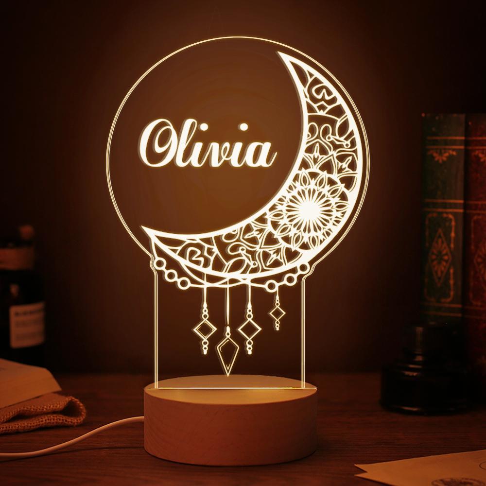 Custom Dreamcatcher Desk Bedside Lamp Custom Night Light Personalised Moon Lamp