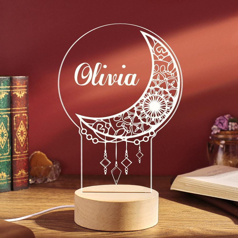 Custom Dreamcatcher Desk Bedside Lamp Custom Night Light Personalised Moon Lamp