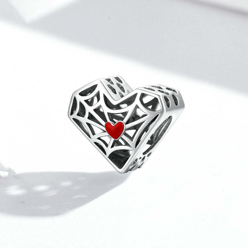 Love Spider Web DIY Beads Silver Spacer Beads DIY Charm Jewelry - soufeelau