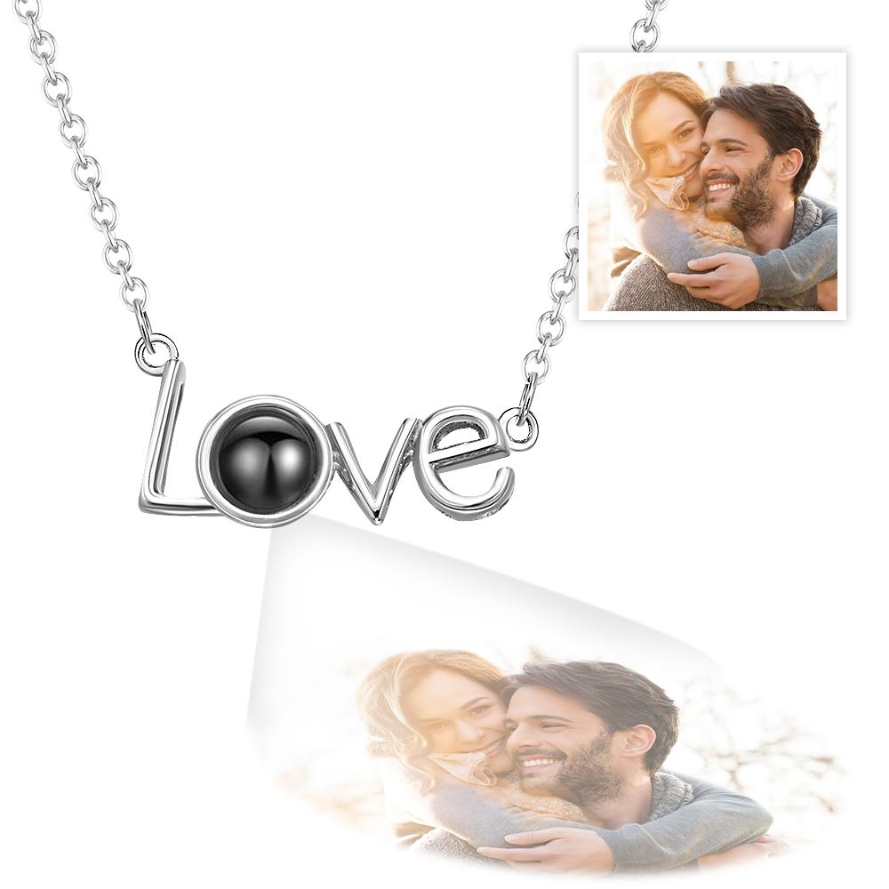 Custom Projection Necklace Custom Photo Love Gifts for Couple - soufeelau