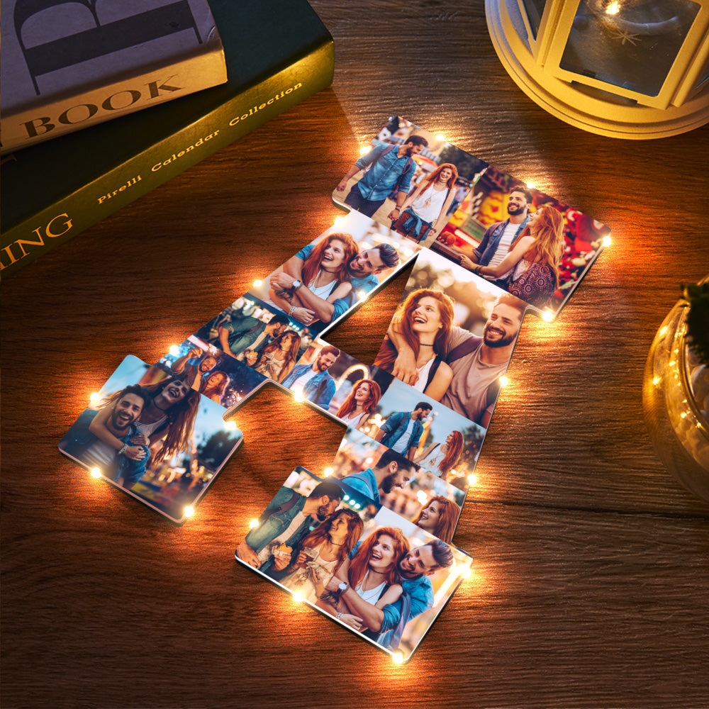 Custom Photo Letter Night Light Personalized  Initial Name Lamp  Room Wall Decor - soufeelau