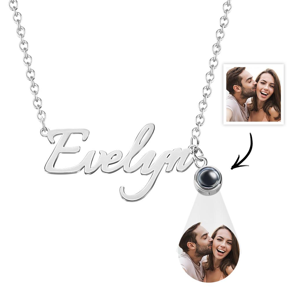 Soufeel Personalized Name And Picture Projection Necklace Creative Gift - soufeelau
