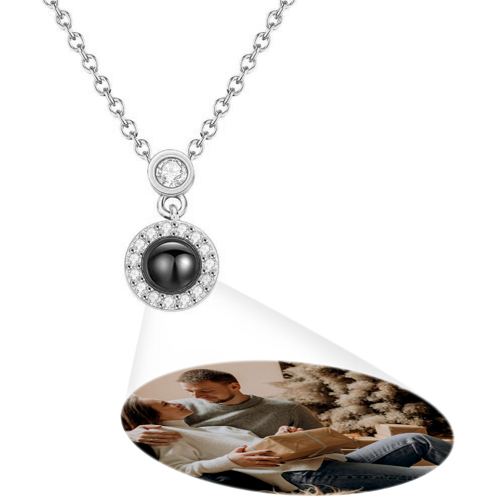 Custom Projection Photo Necklace Personalized Pet Photo Pendant Projection Chain Women Memorial Jewelry Gifts - soufeelau