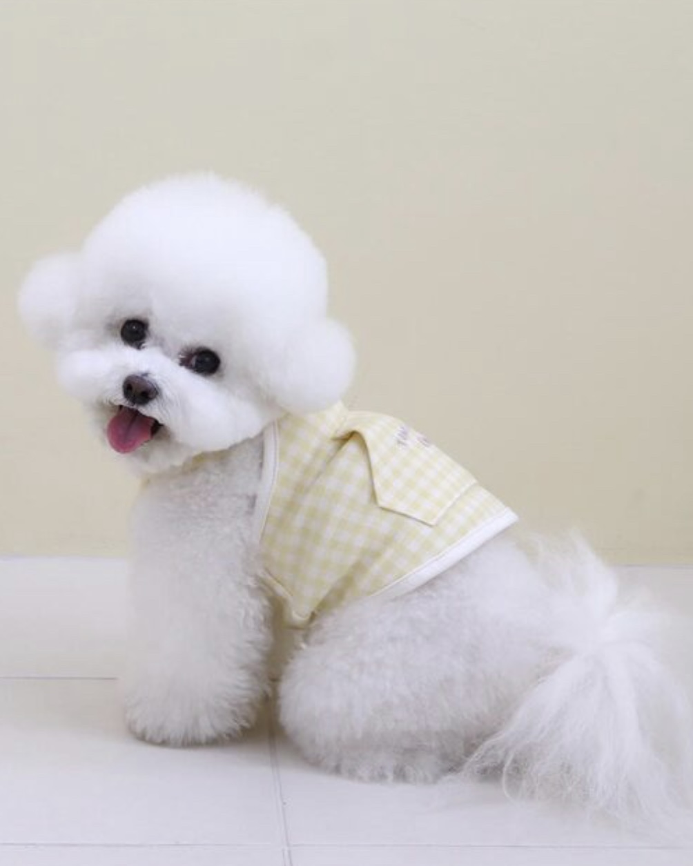 Together Check Crop Top Overall (Yellow)