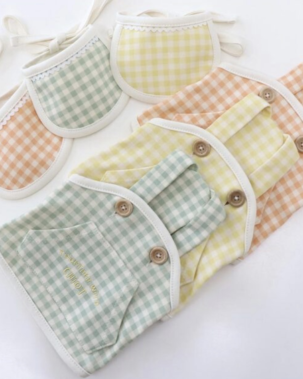 Together Check Crop Top Overall (Yellow)