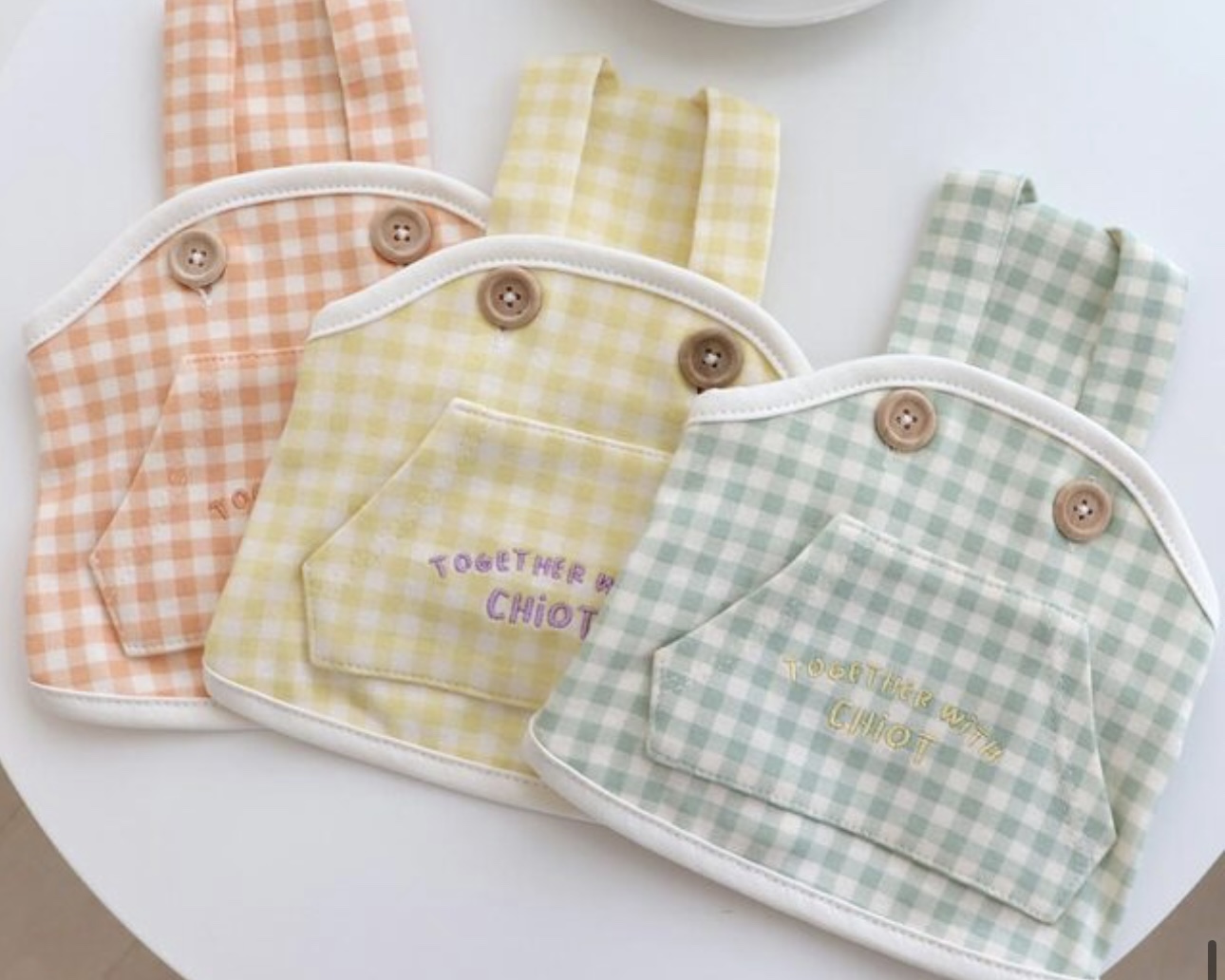 Together Check Crop Top Overall (Yellow)