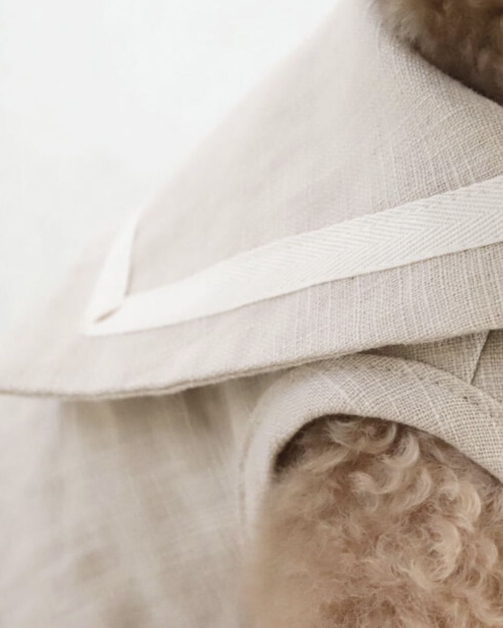 Pastel Linen Cape Top (Beige)