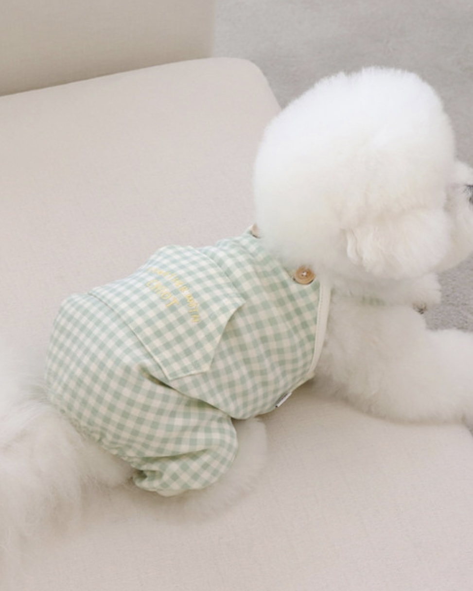 Chiot Together Check All in One Overall (Mint)