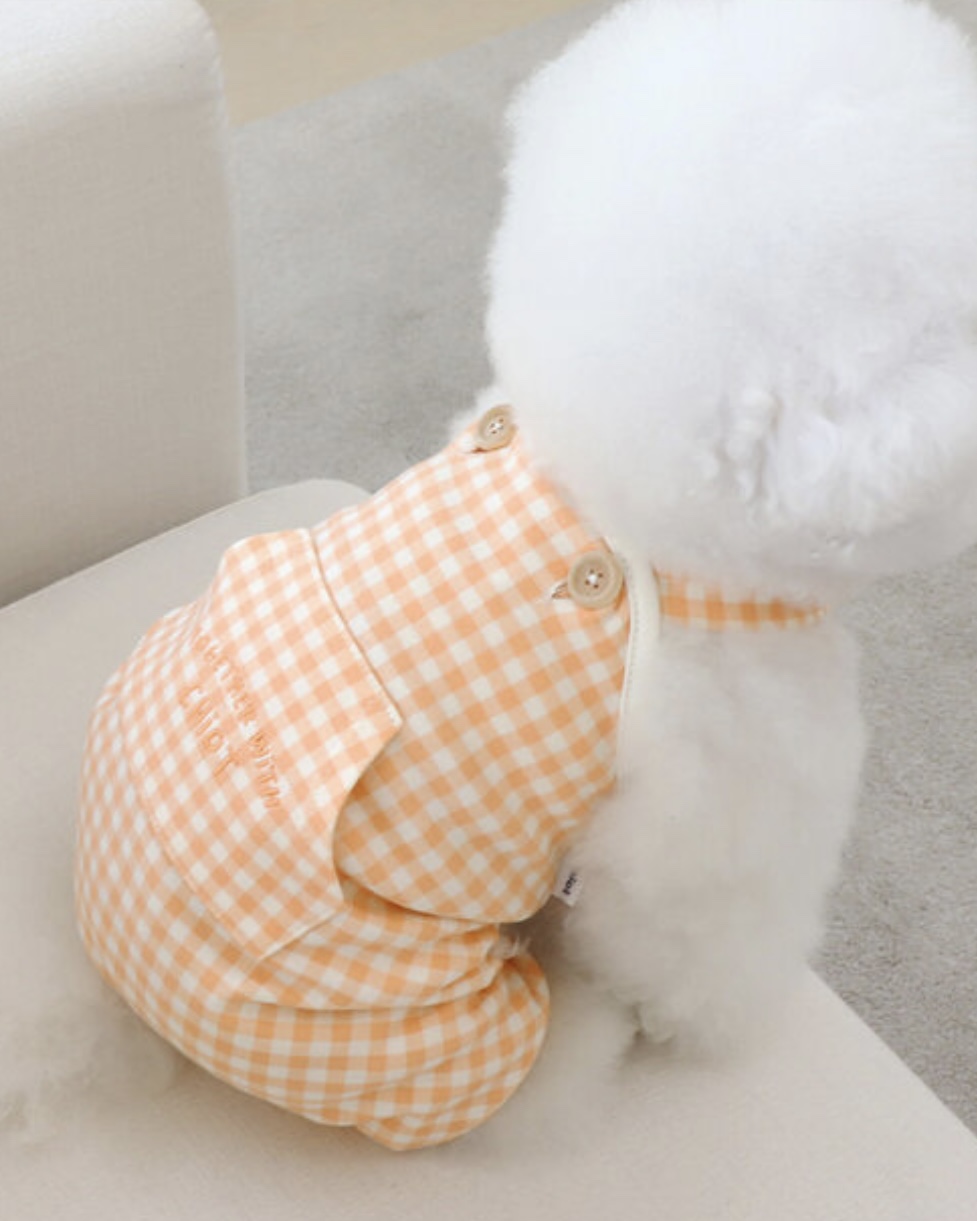 Chiot Together Check All in One Overall (Orange)