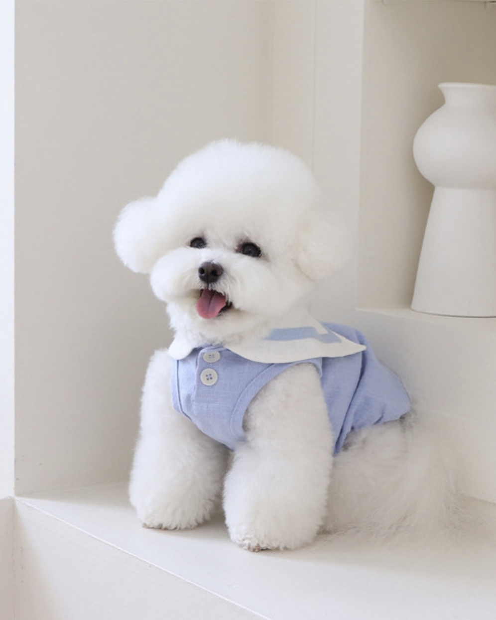 Pastel Linen Cape Top (Blue)