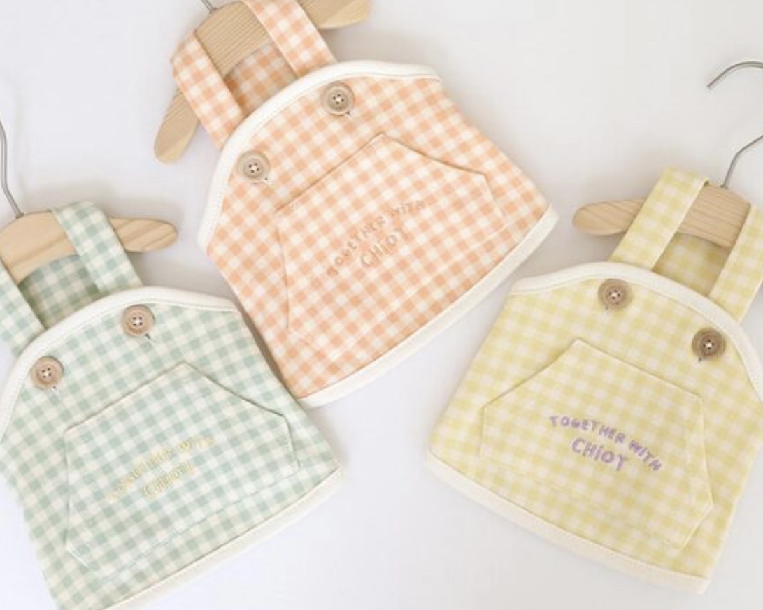 Chiot Together Check Crop Top Overall (Mint)