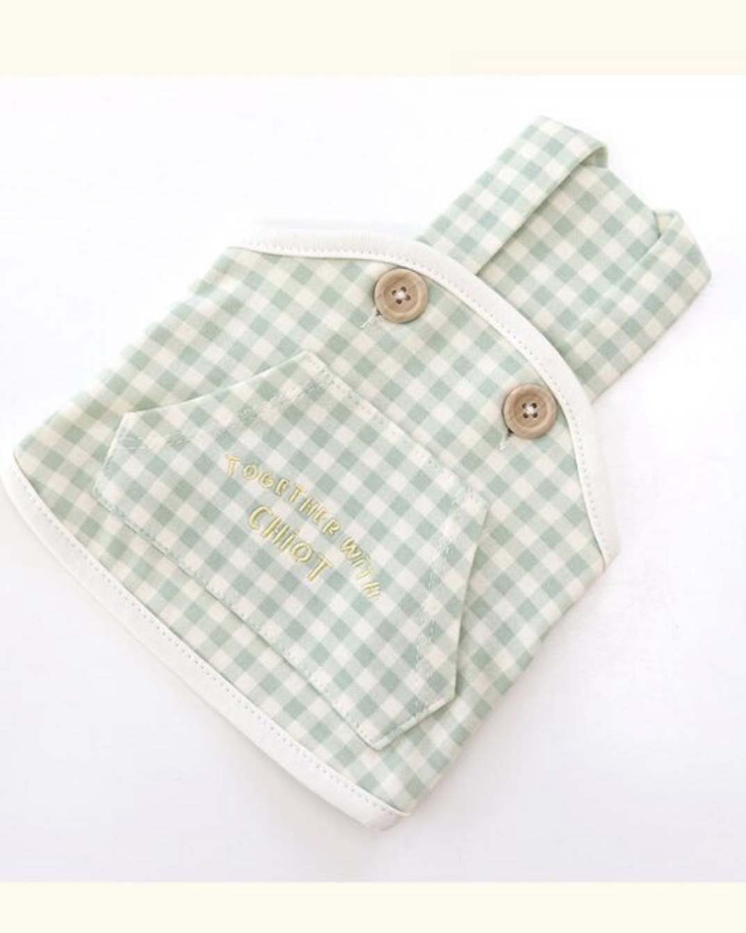 Chiot Together Check Crop Top Overall (Mint)