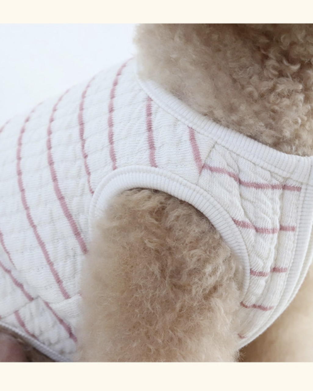 Chiot Bebe Cream Quilted Zip-Up Vest (Pink)