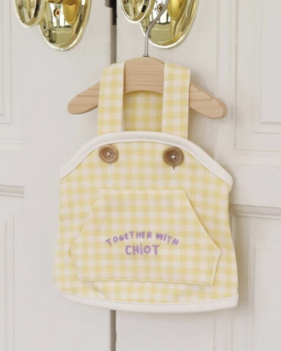 Together Check Crop Top Overall (Yellow)