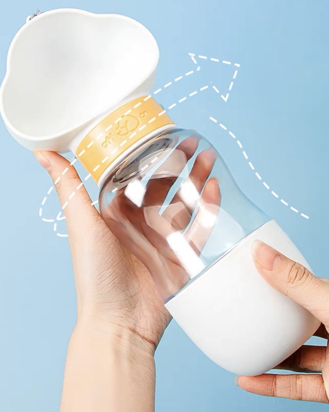 Portable Bottle with Snack Base