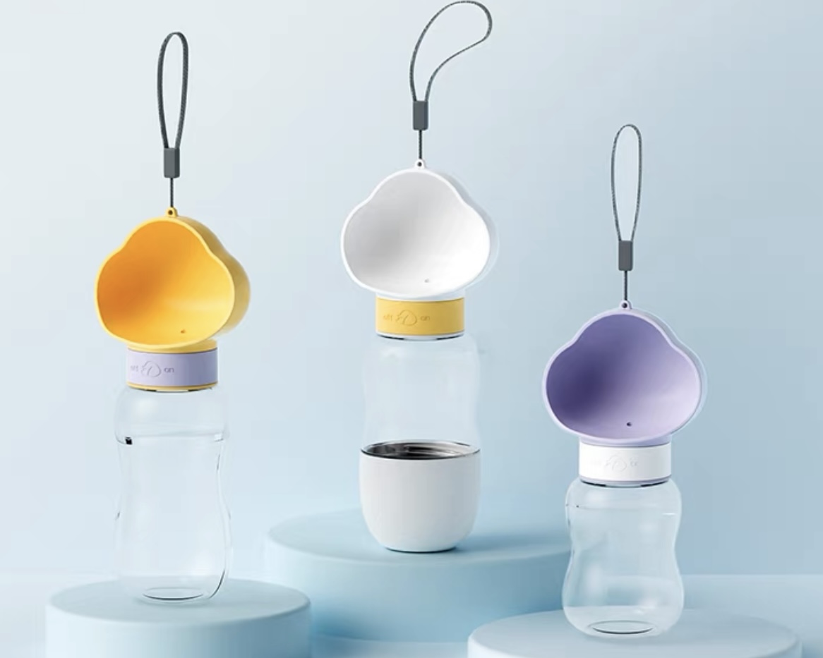 Portable Bottle with Snack Base