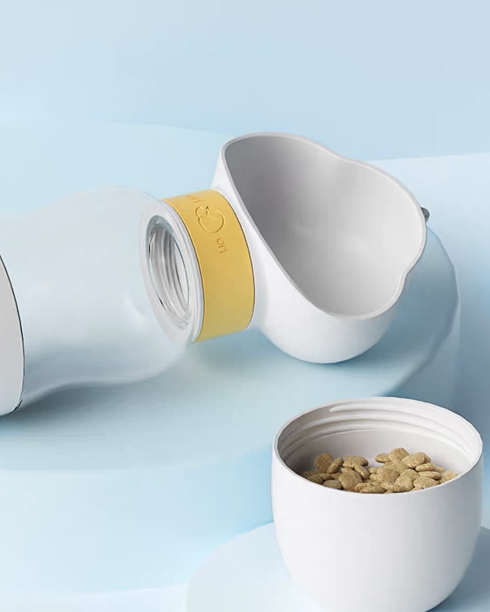 Portable Bottle with Snack Base