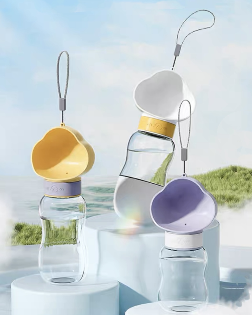 Portable Bottle with Snack Base