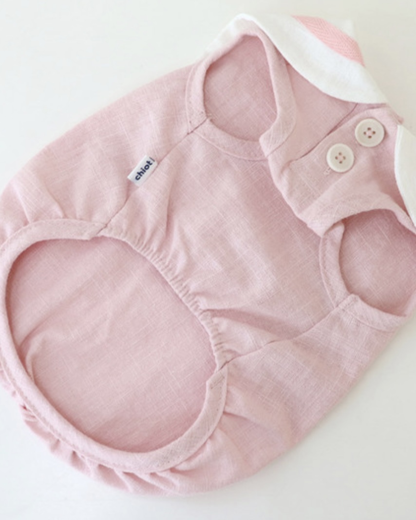 Pastel Linen Cape Top (Pink)