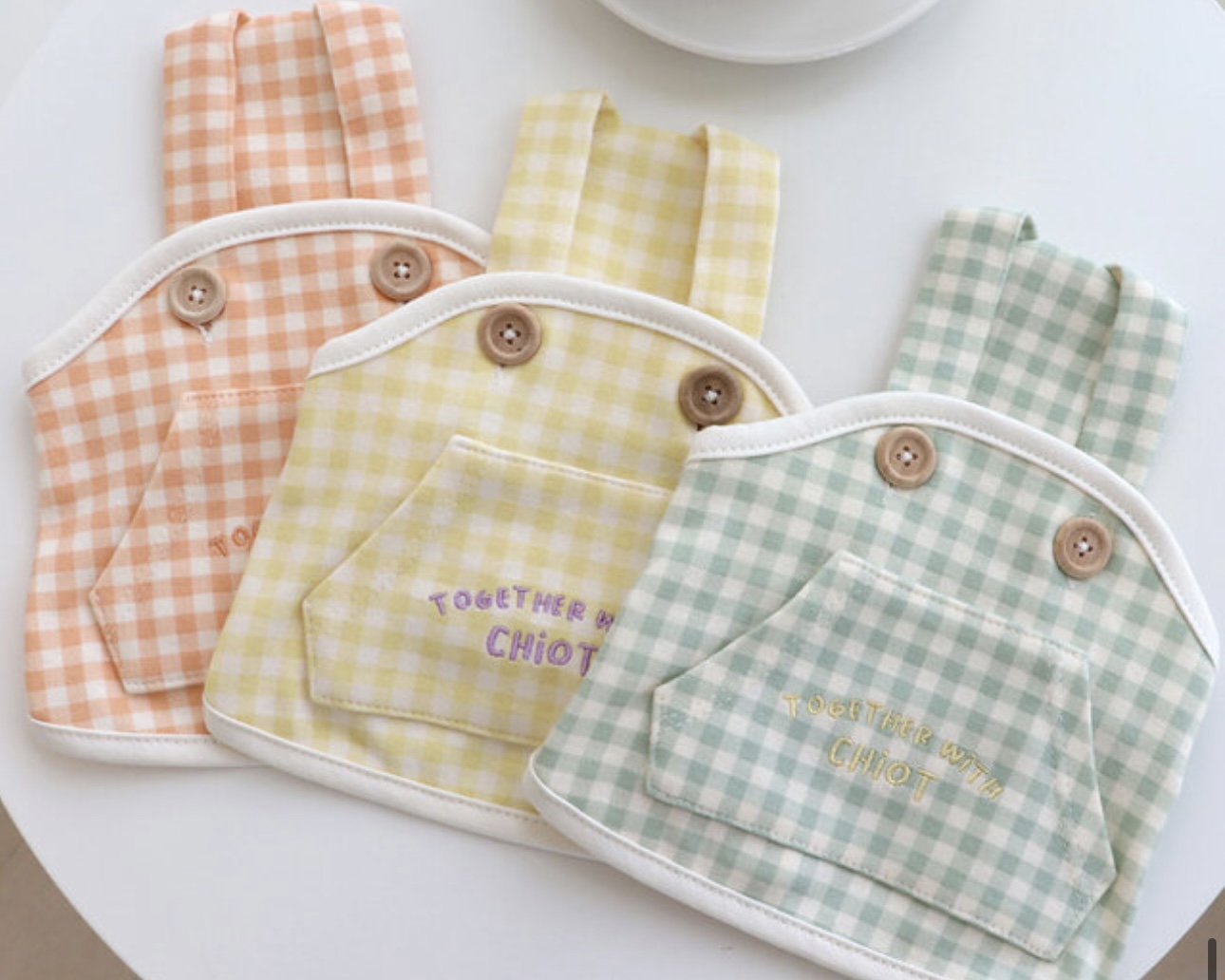 Together Check Crop Top Overall (Orange)