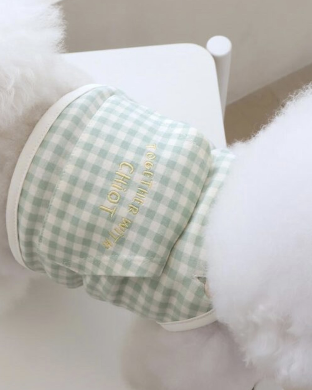 Chiot Together Check Crop Top Overall (Mint)