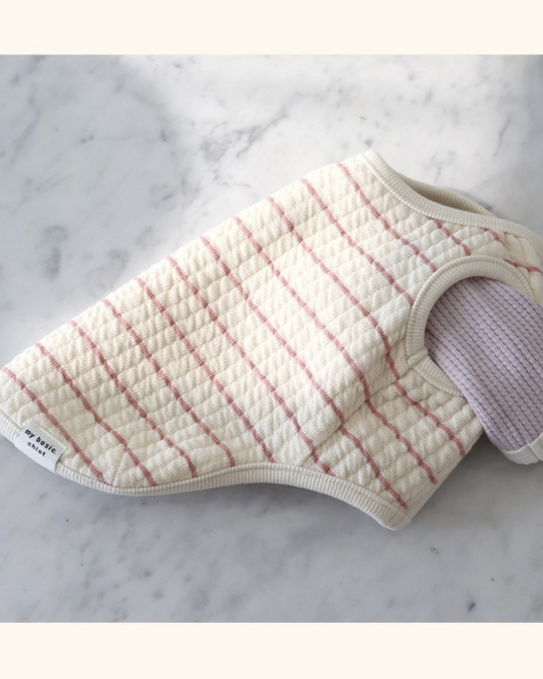 Chiot Bebe Cream Quilted Zip-Up Vest (Pink)