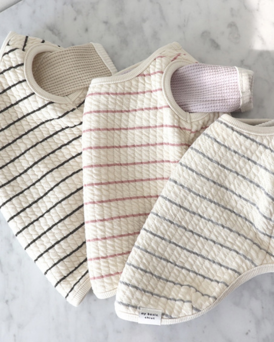 Chiot Bebe Cream Quilted Zip-Up Vest (Pink)