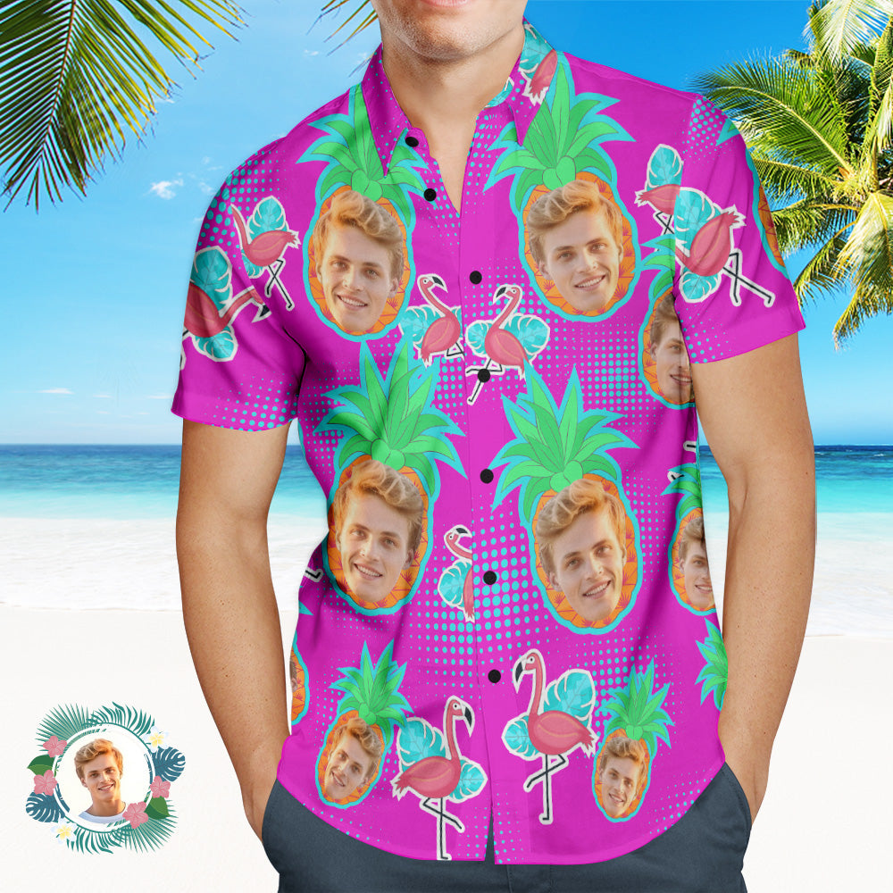 Custom Photo Hawaiian Shirt Beach Vacation Men's Popular All Over Prin