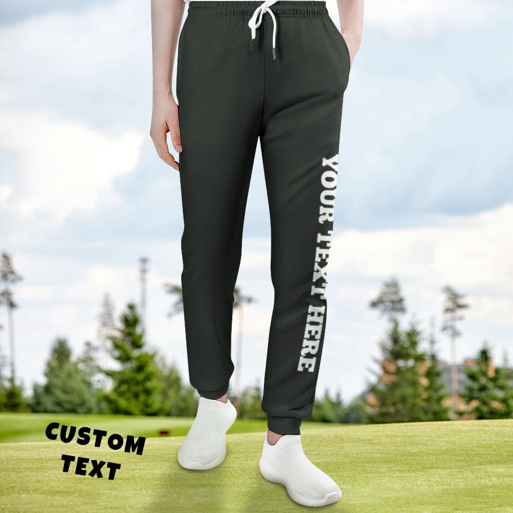Custom Sweatpants with Text on the Side Unisex Joggers Personalized Unisex Sport Gift