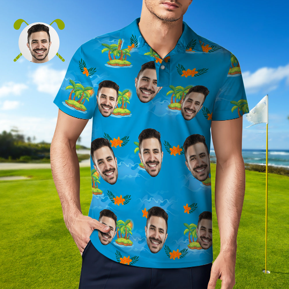 Custom Polo Shirt Hawaiian Golf Polo Shirts Beach Vacation Shirt - MyHawaiianShirtsAU